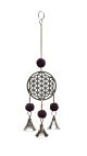 Hanging Flower of Life Brass Bells